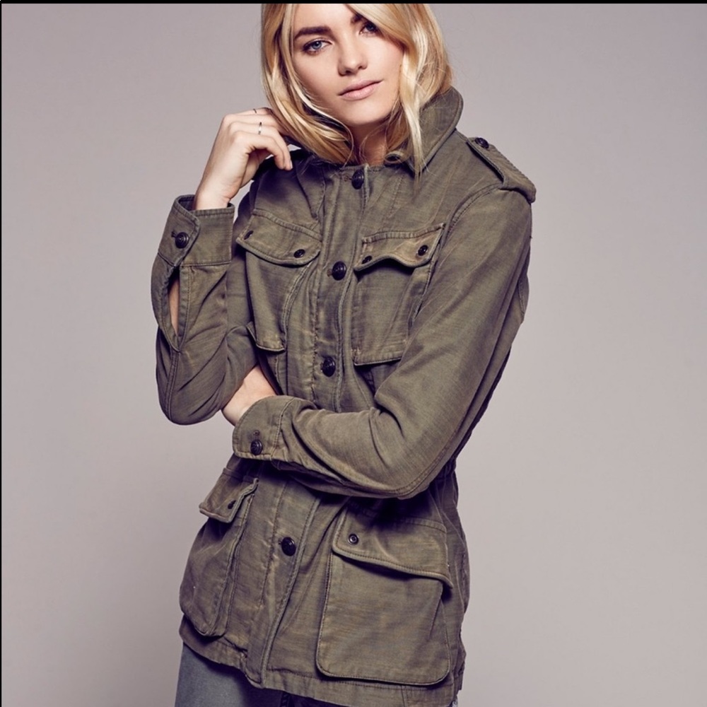 Free People Not Your Brothers Military Jacket